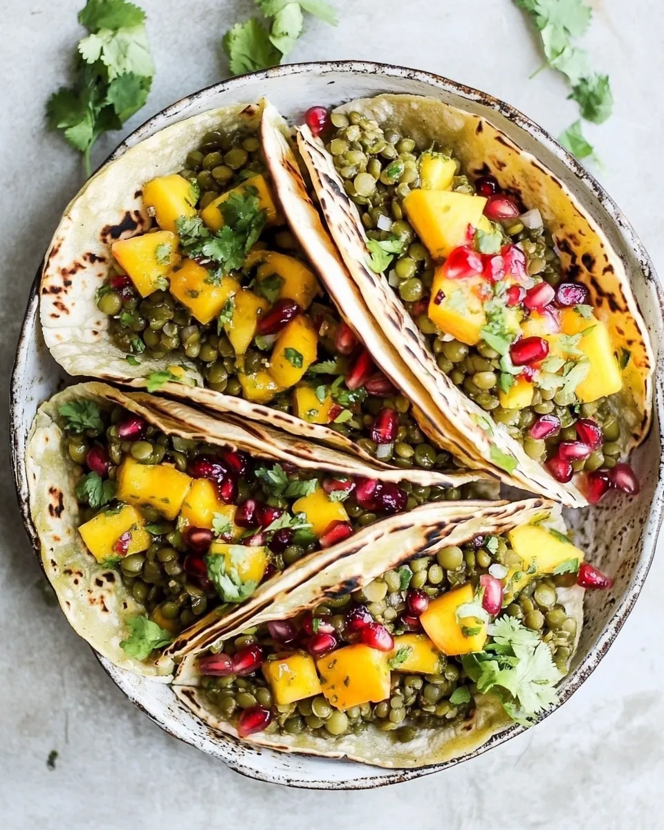 Salsa Verde Lentil Tacos