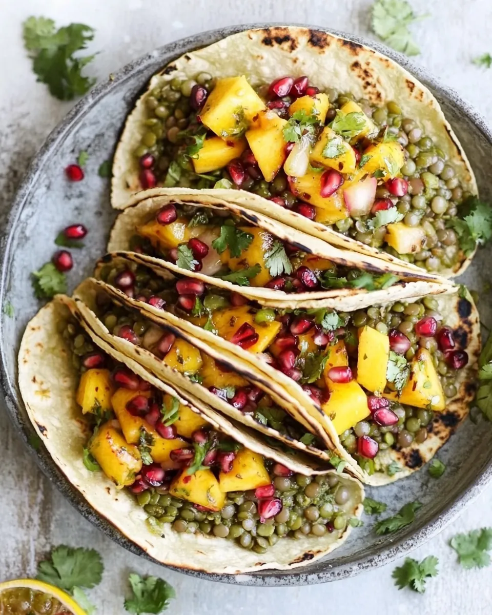 Salsa Verde Lentil Tacos