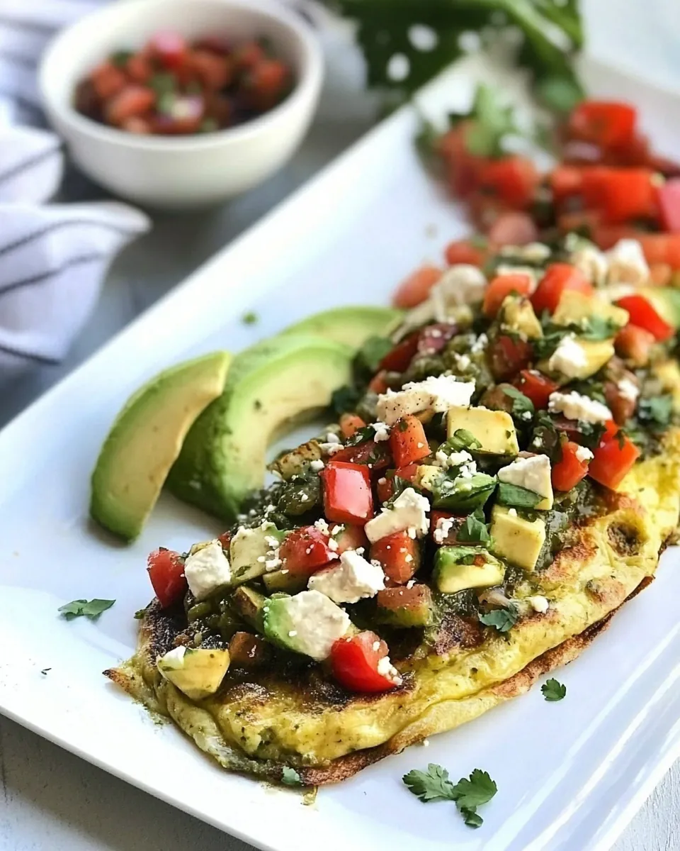 Salsa Verde Vegetable Omelette