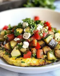 Salsa Verde Vegetable Omelette