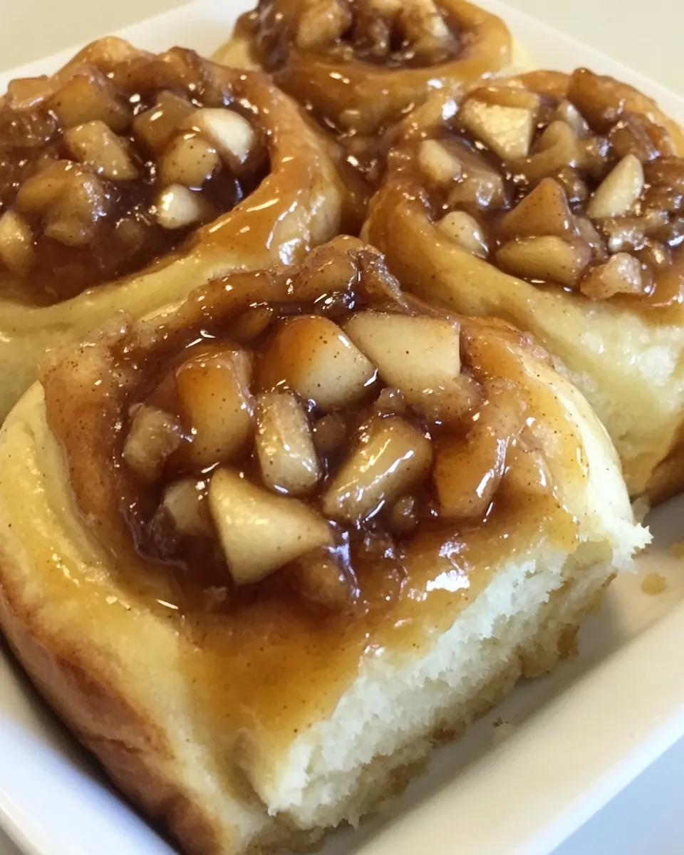 Salted Caramel Apple Cinnamon Rolls