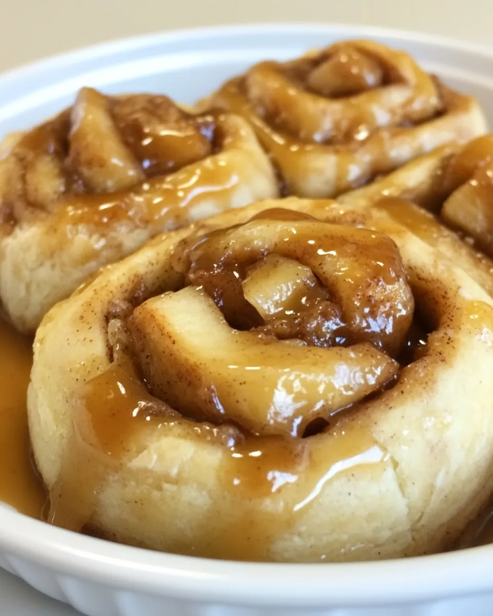 Salted Caramel Apple Cinnamon Rolls