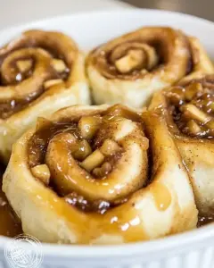 Salted Caramel Apple Cinnamon Rolls