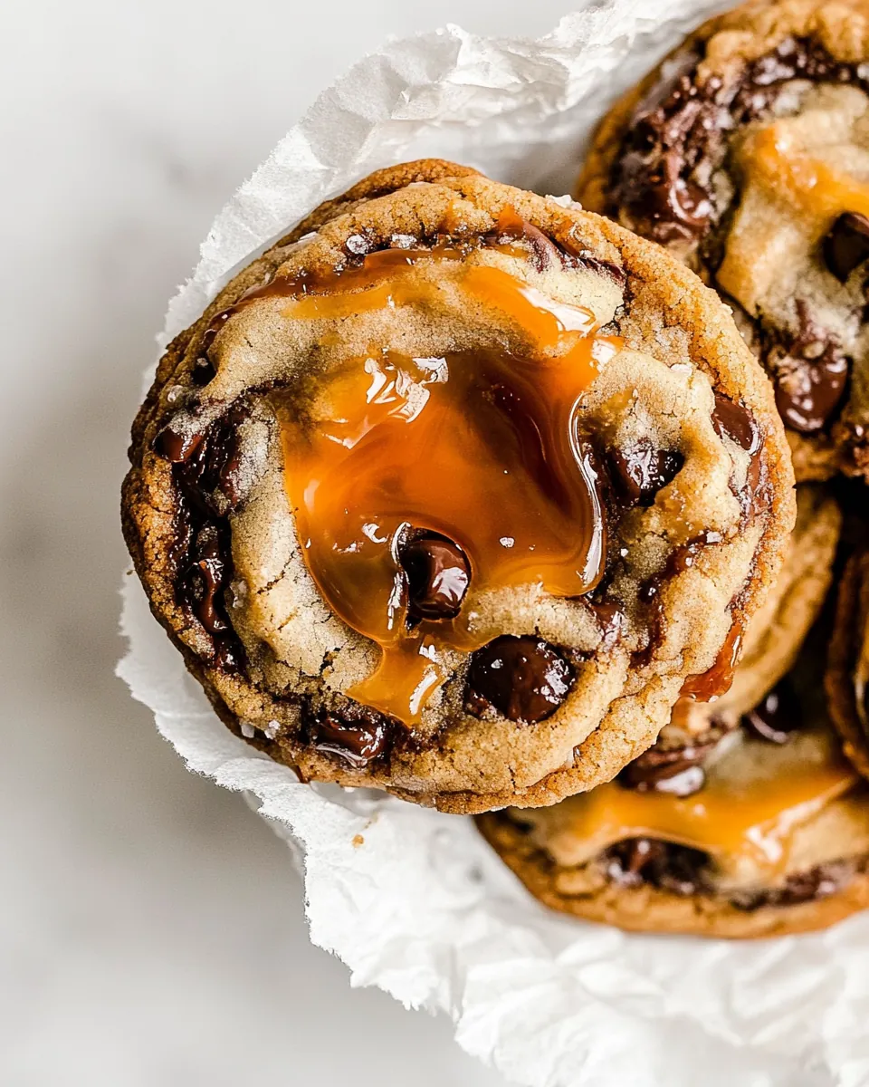 Salted Caramel Chocolate Chip Cookies