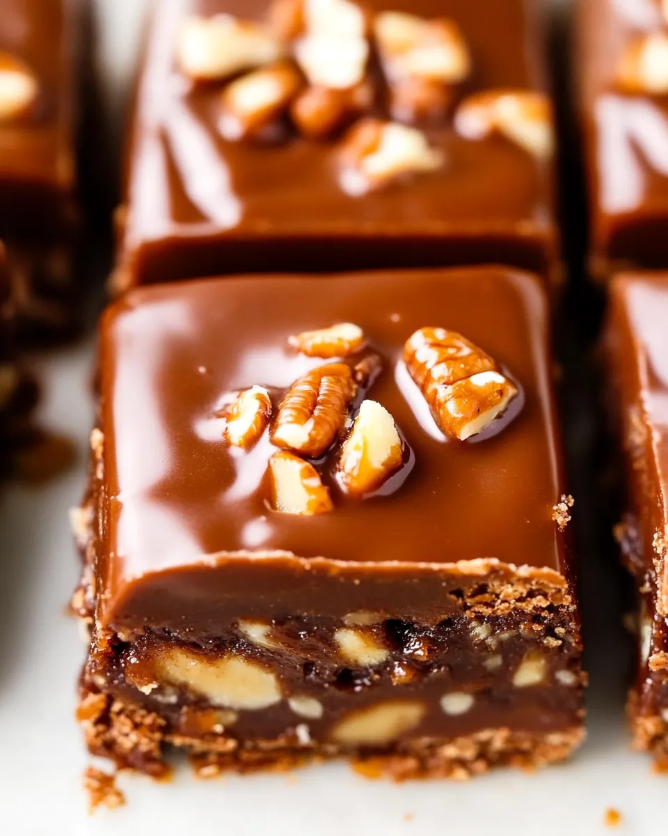 Salted Caramel Turtle Fudge Bars