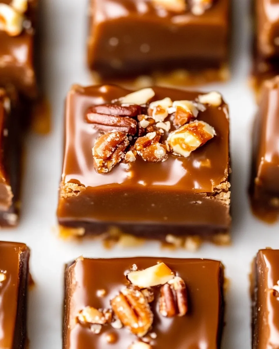 Salted Caramel Turtle Fudge Bars