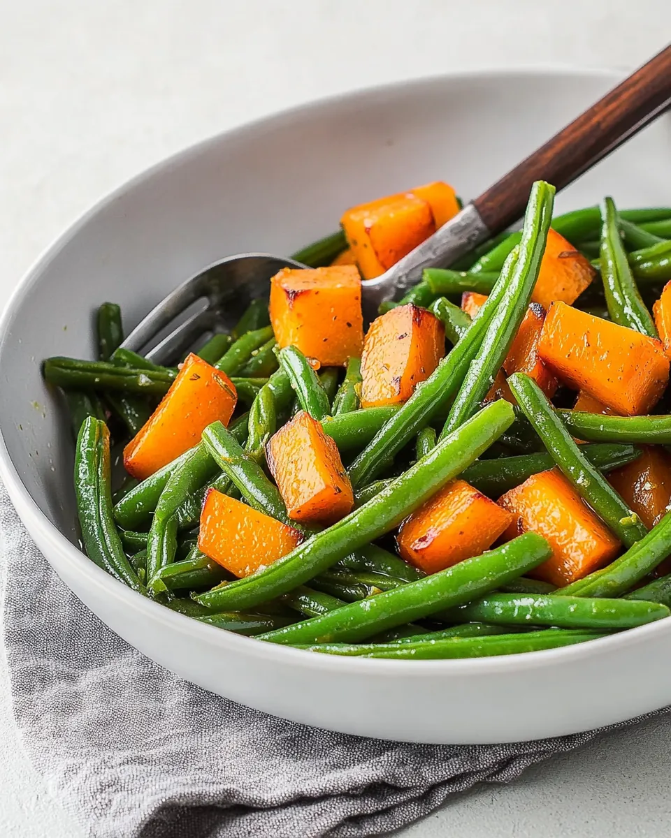 Sautéed Green Beans with Persimmons