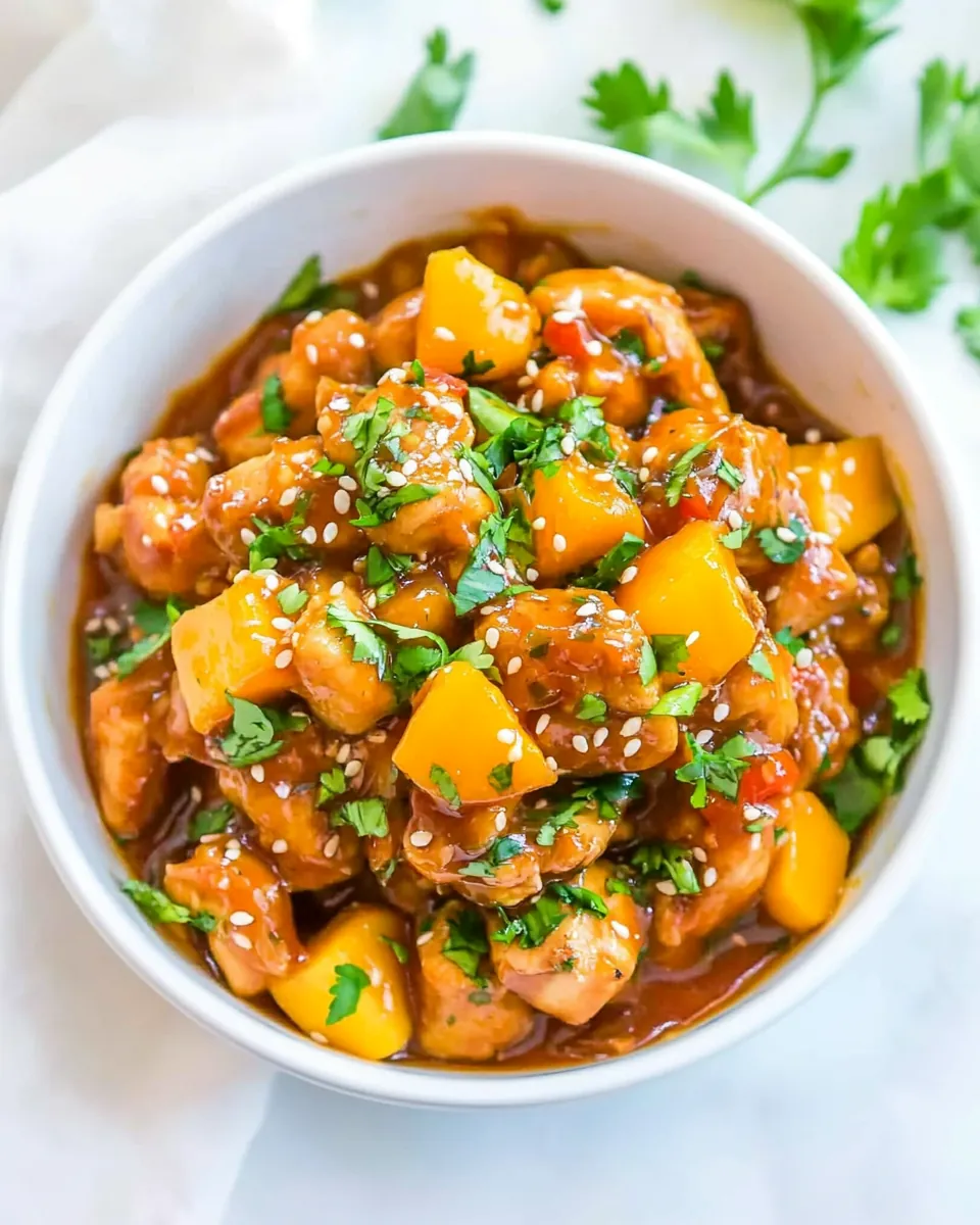 Sesame Mango Chicken