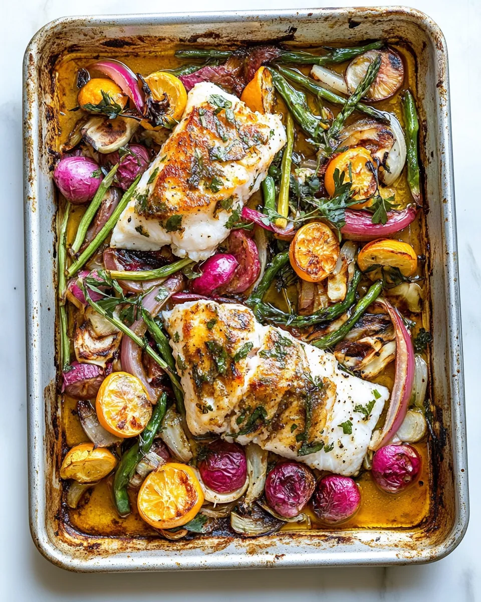 Sheet Pan Baked Miso Cod with Veggies