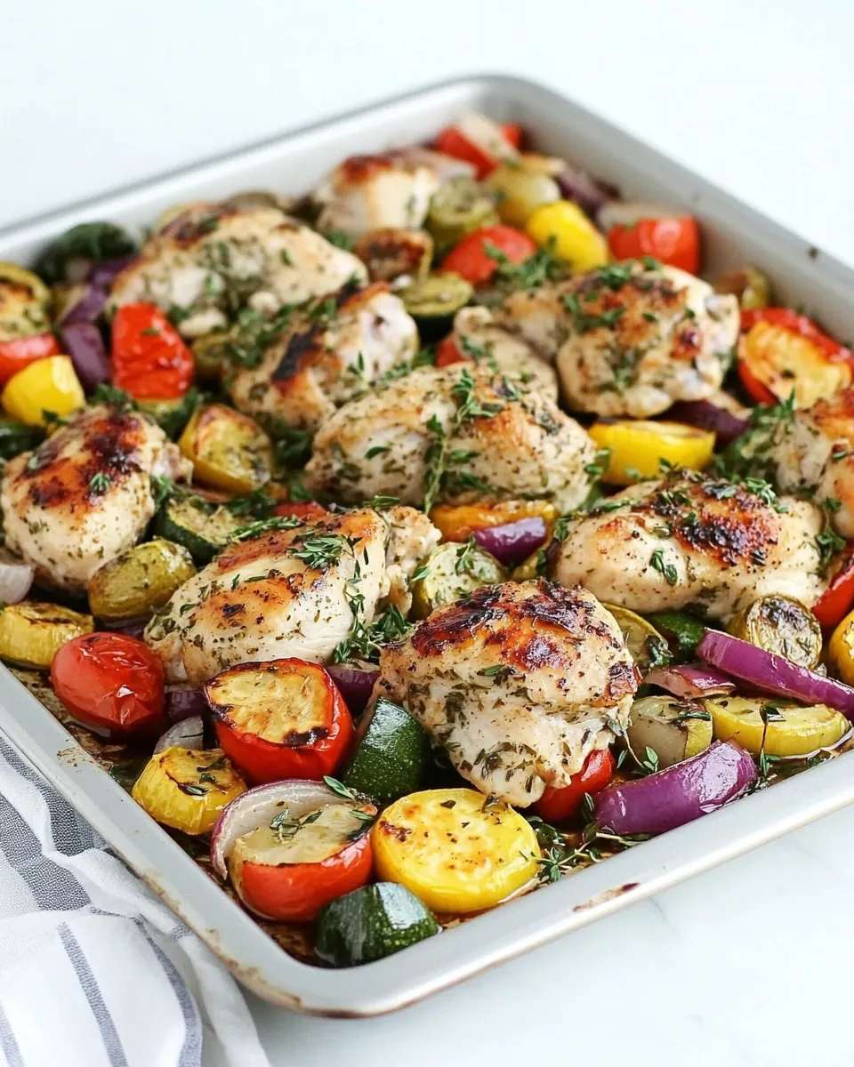 Sheet Pan Balsamic Herb Chicken and Vegetables