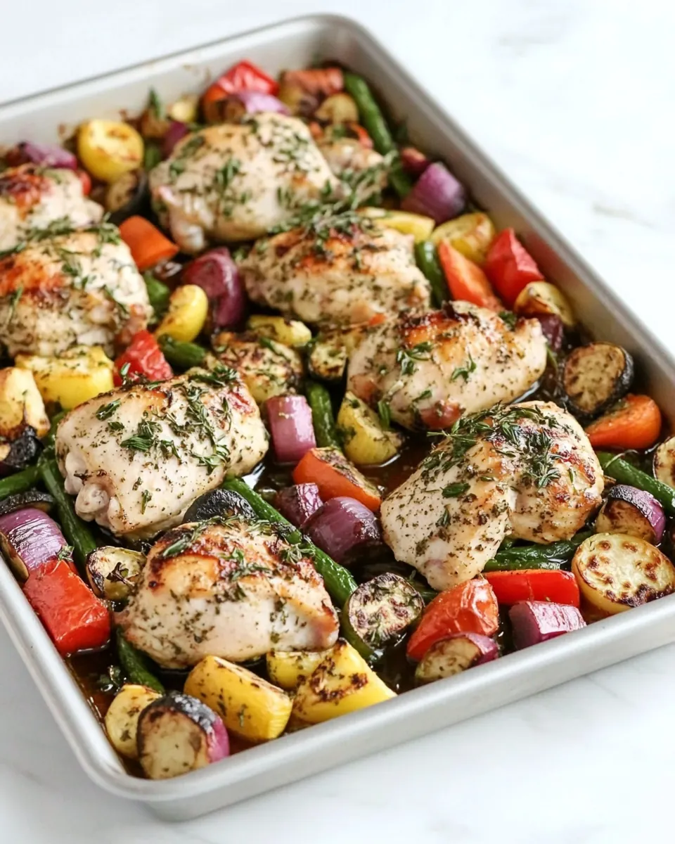 Sheet Pan Balsamic Herb Chicken and Vegetables