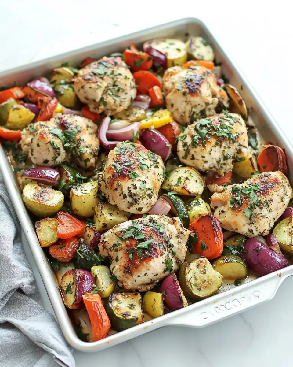 Sheet Pan Balsamic Herb Chicken and Vegetables