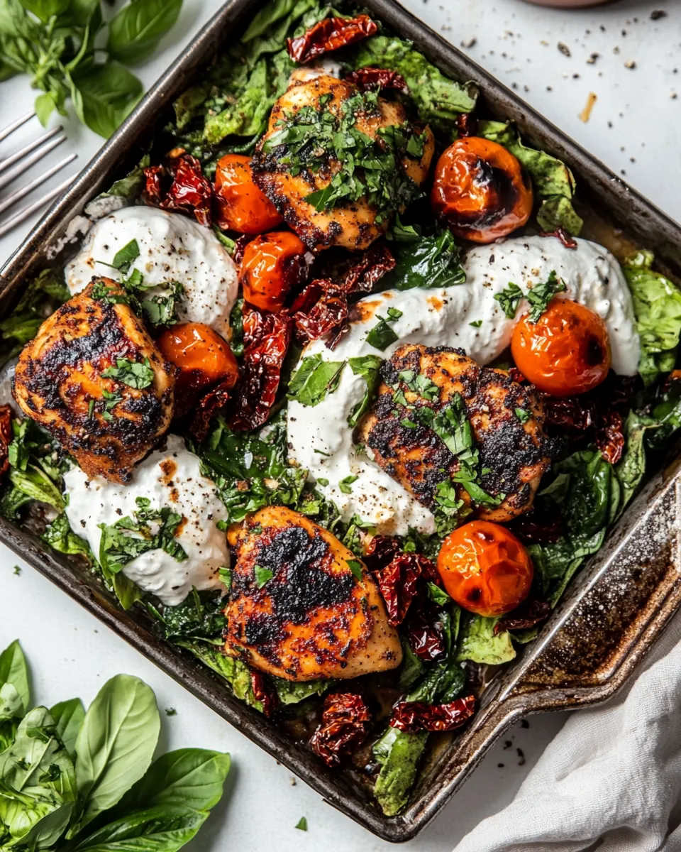 Sheet Pan Sun-Dried Tomato Chicken Bowls