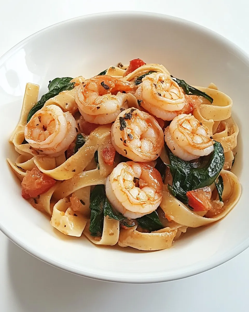 Shrimp and Spinach Pasta