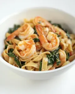 Shrimp and Spinach Pasta