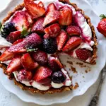 Simple Strawberry and Cream Rye Pretzel Tart