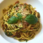 Skinny Zucchini Pasta Baby Spinach