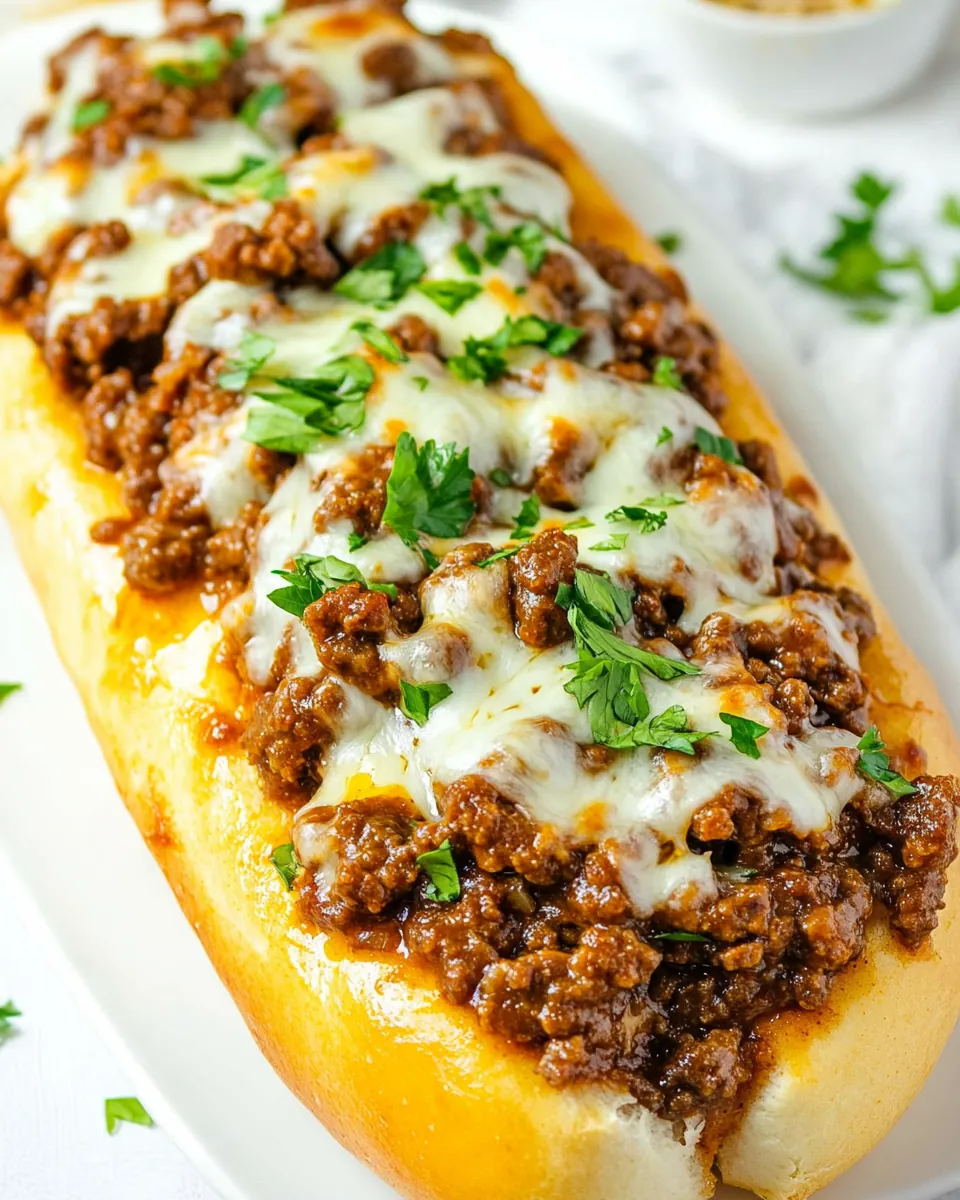 Sloppy Joe Garlic Bread