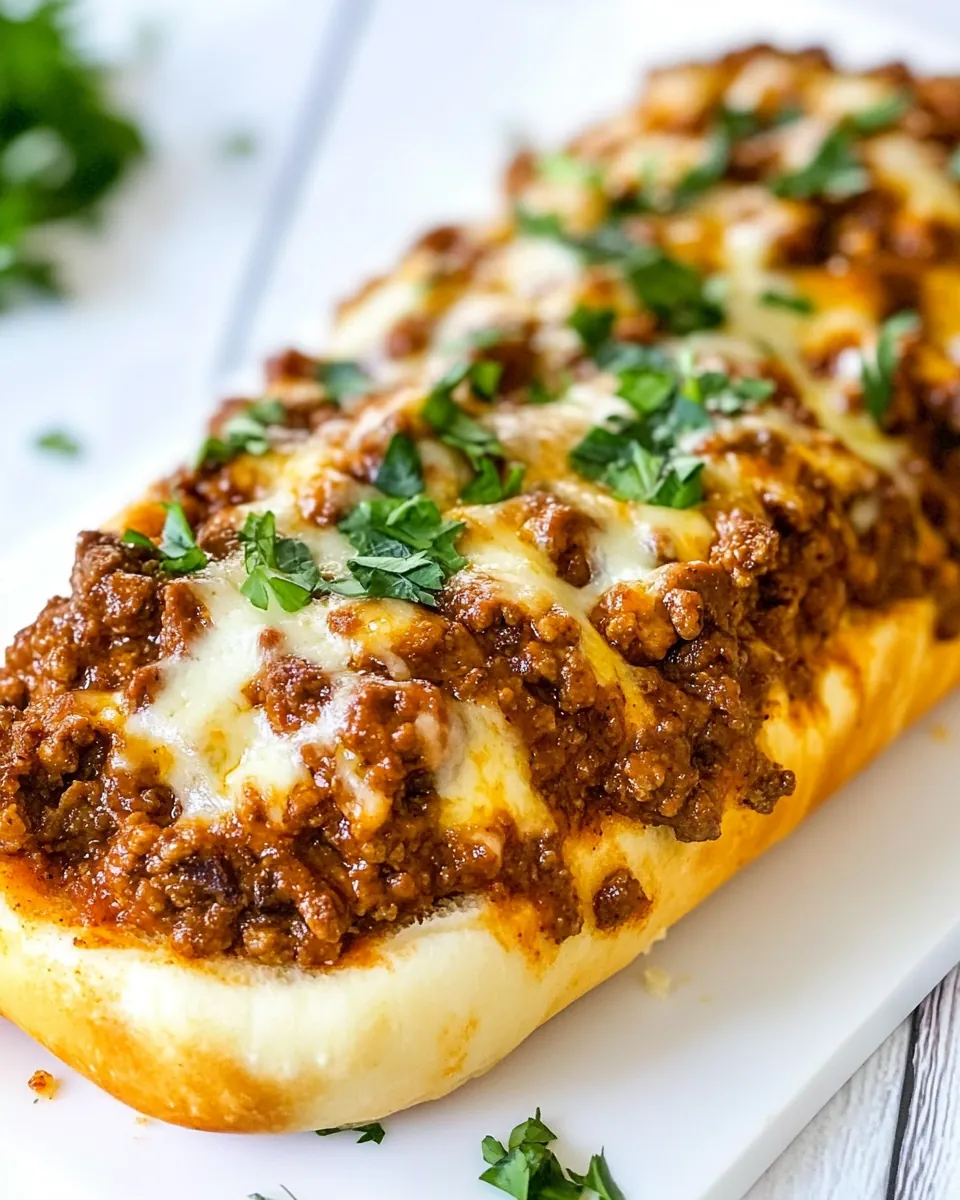 Sloppy Joe Garlic Bread