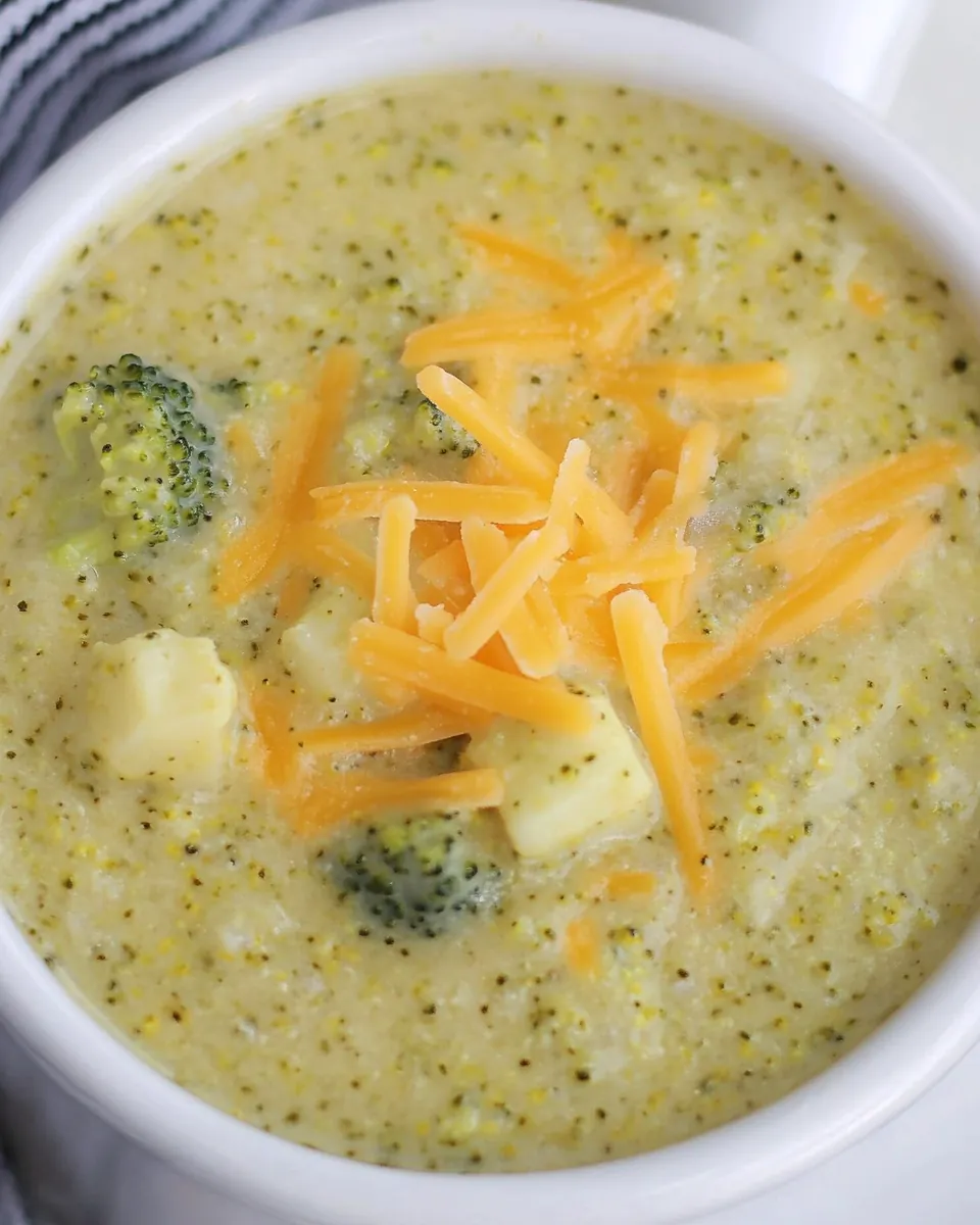 Slow Cooker Broccoli Cheddar Soup