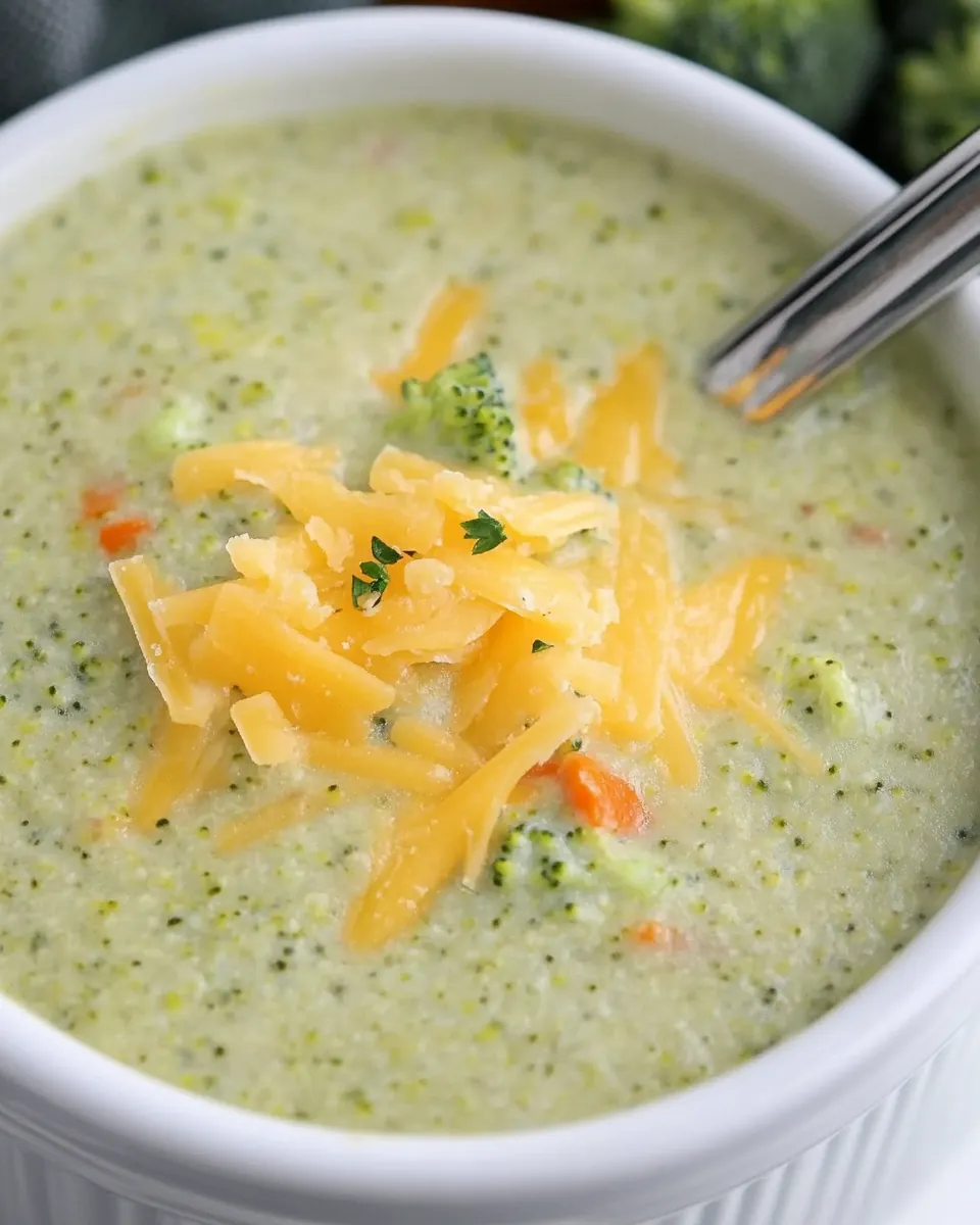 Slow Cooker Broccoli Cheddar Soup