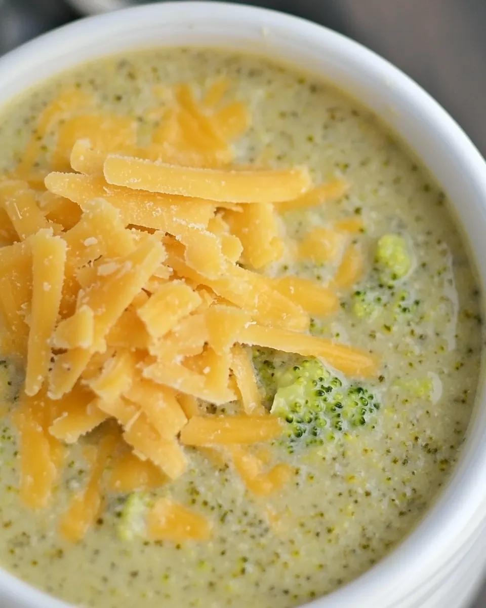 Slow Cooker Broccoli Cheddar Soup