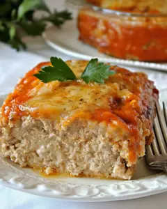 Slow Cooker Chicken Parmesan Meatloaf