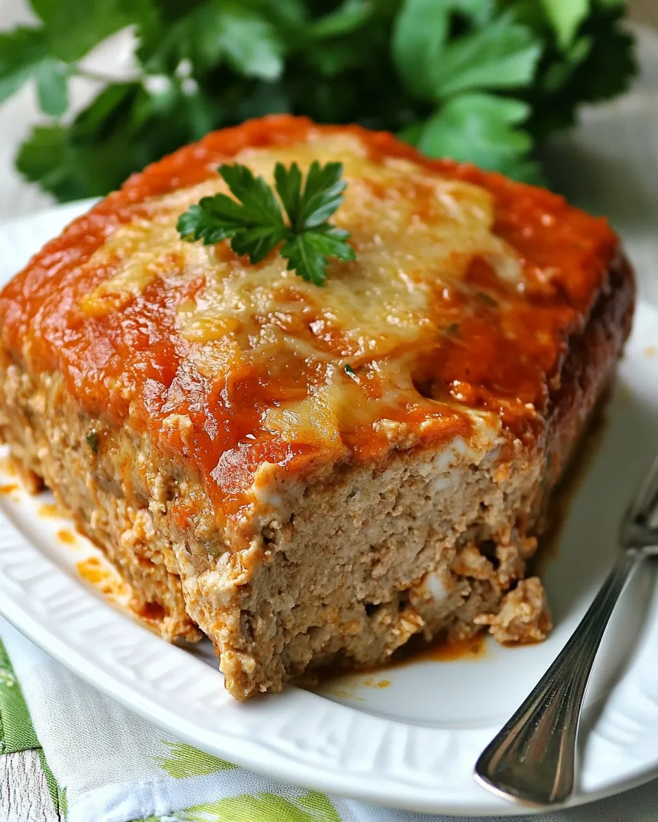 Slow Cooker Chicken Parmesan Meatloaf