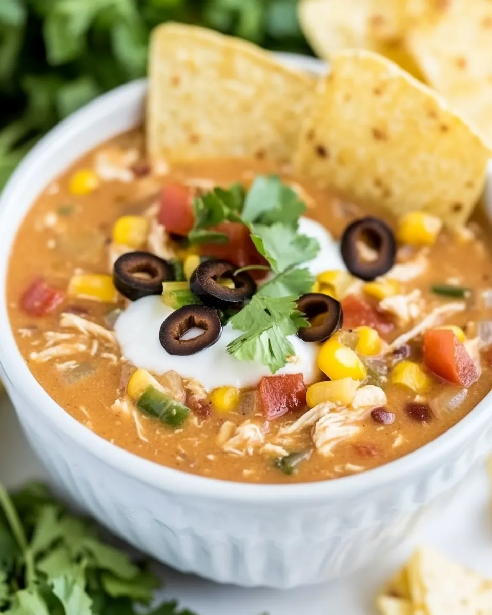 Slow Cooker Chicken Tortilla Soup
