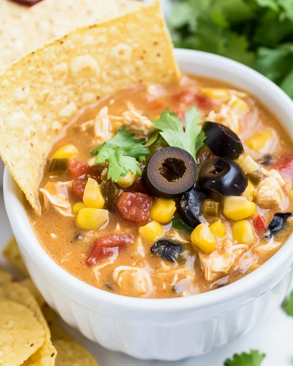 Slow Cooker Chicken Tortilla Soup