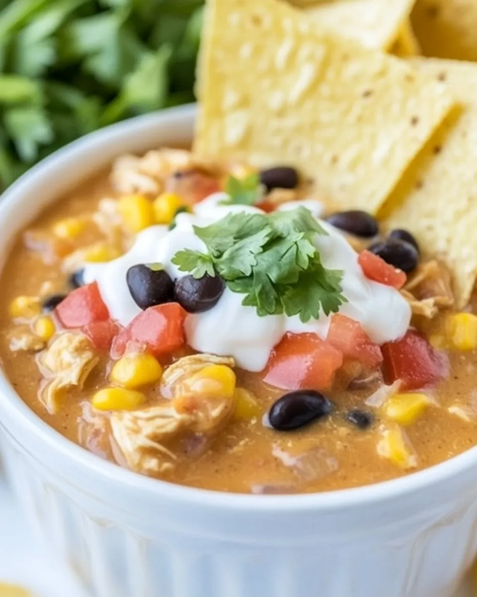 Slow Cooker Chicken Tortilla Soup