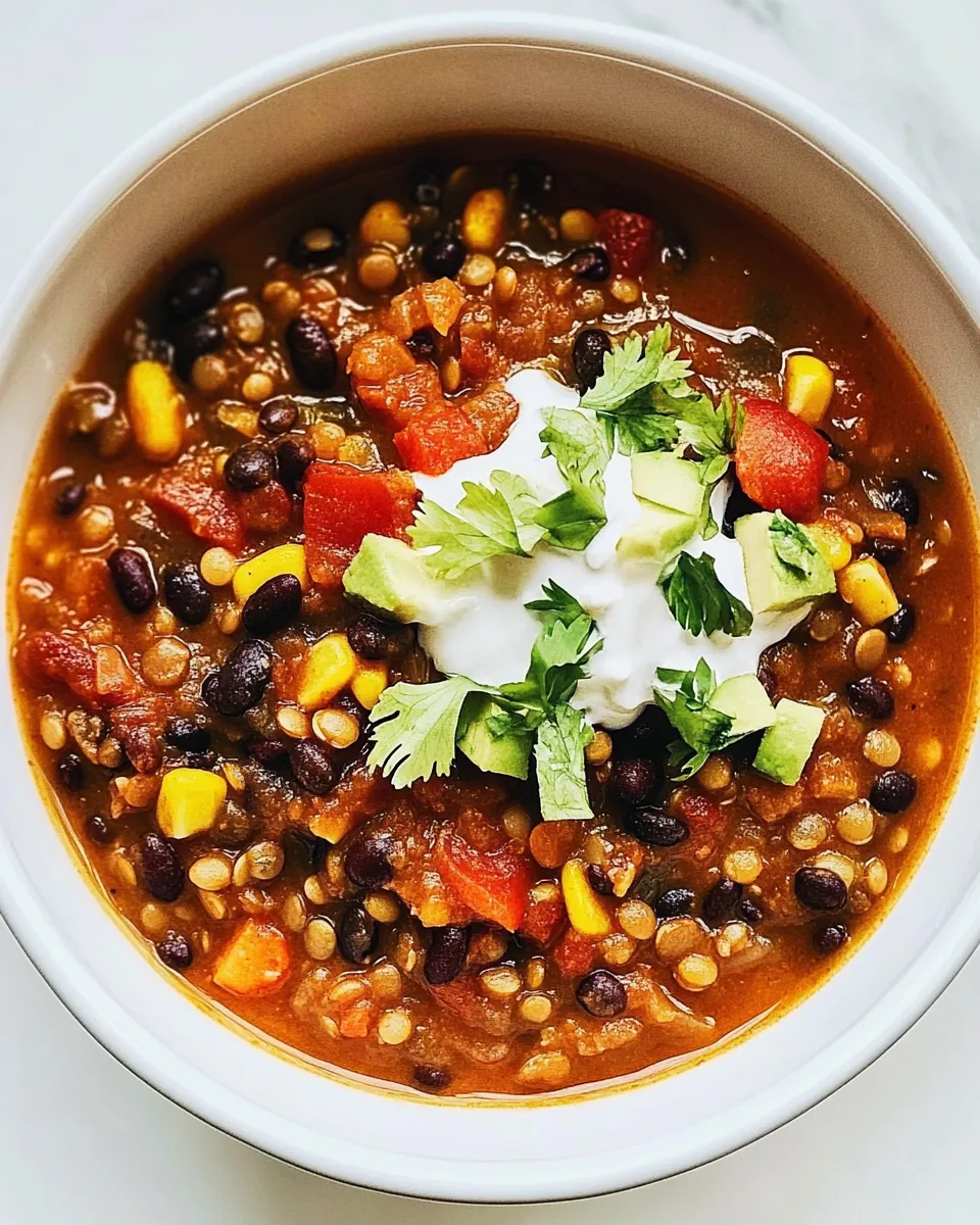 Slow Cooker Lentil Chili