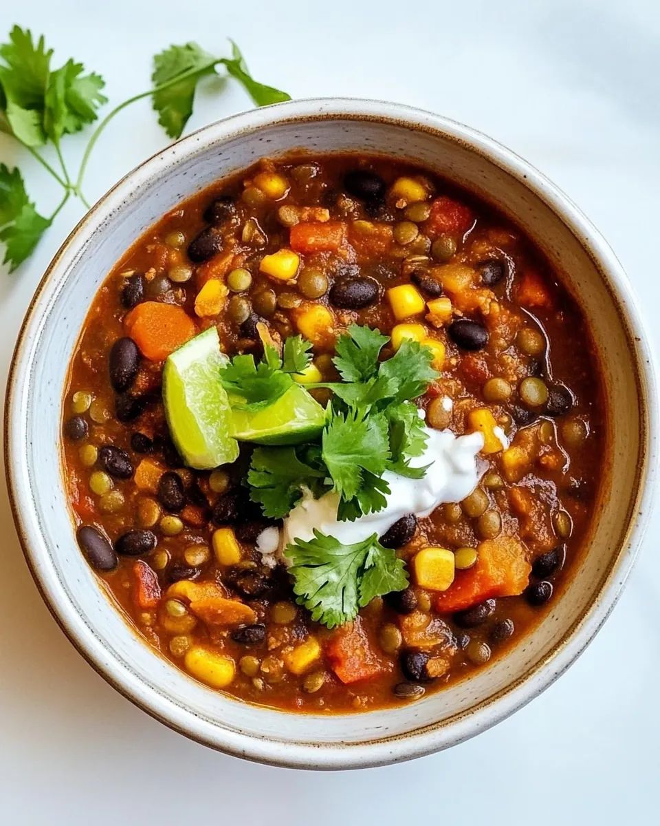 Slow Cooker Lentil Chili