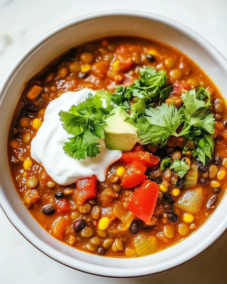 Slow Cooker Lentil Chili