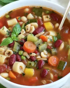 Slow Cooker Minestrone Soup