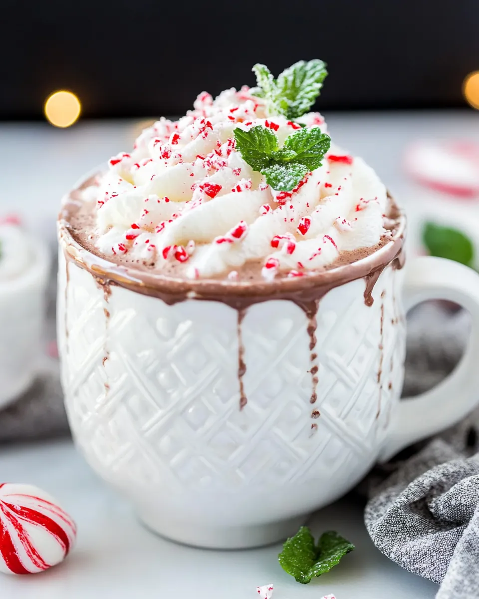 Slow Cooker Peppermint Hot Chocolate