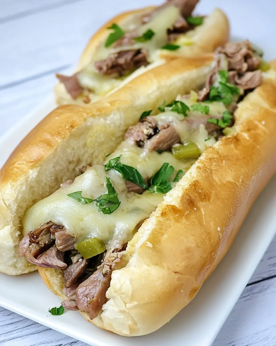 Slow Cooker Philly Cheesesteaks