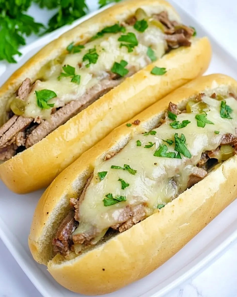 Slow Cooker Philly Cheesesteaks