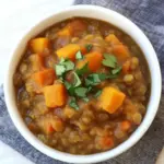 Slow Cooker Red Lentil and Butternut Squash Stew