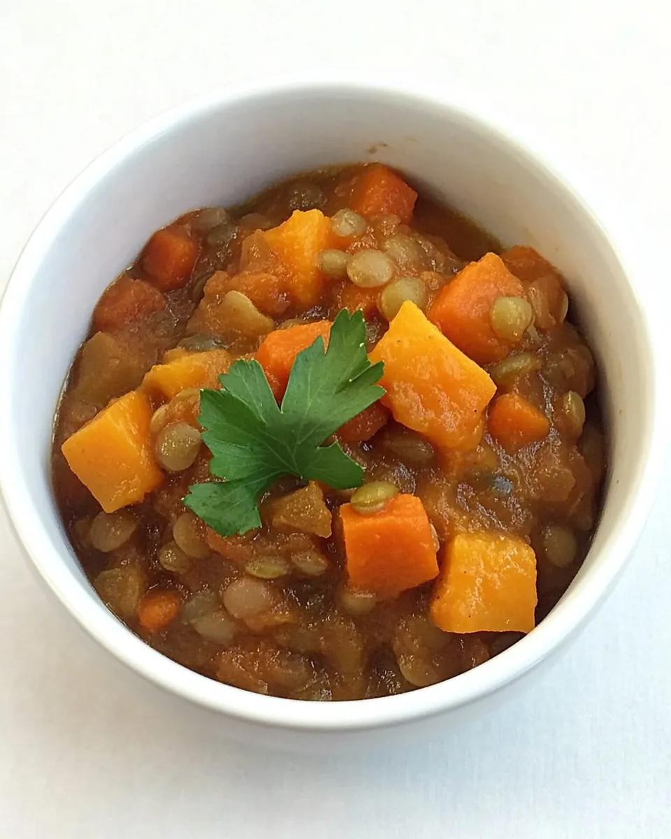Slow Cooker Red Lentil and Butternut Squash Stew