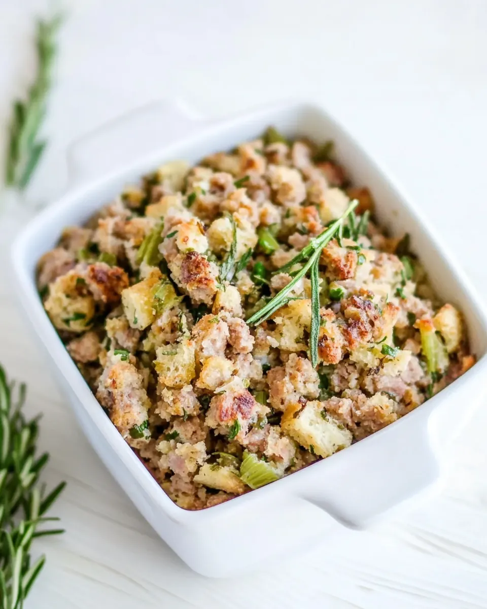 Slow Cooker Sausage Stuffing