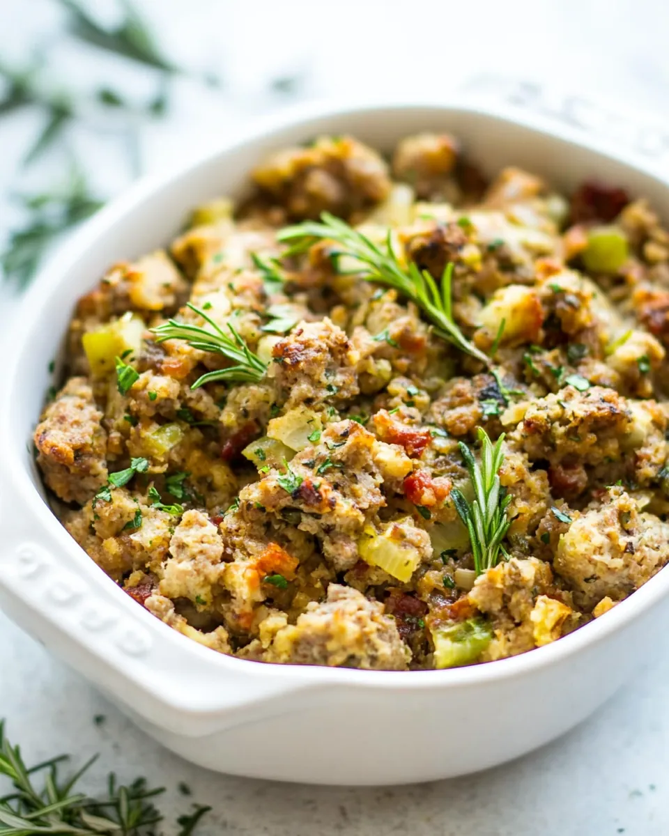 Slow Cooker Sausage Stuffing
