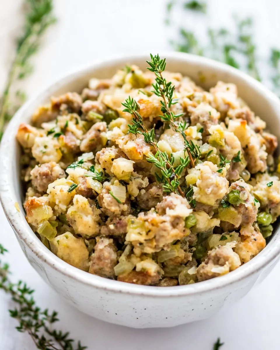 Slow Cooker Sausage Stuffing