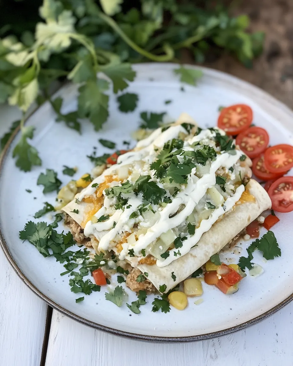 Slow Cooker Shredded Beef White Enchiladas