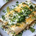 Slow Cooker Shredded Beef White Enchiladas