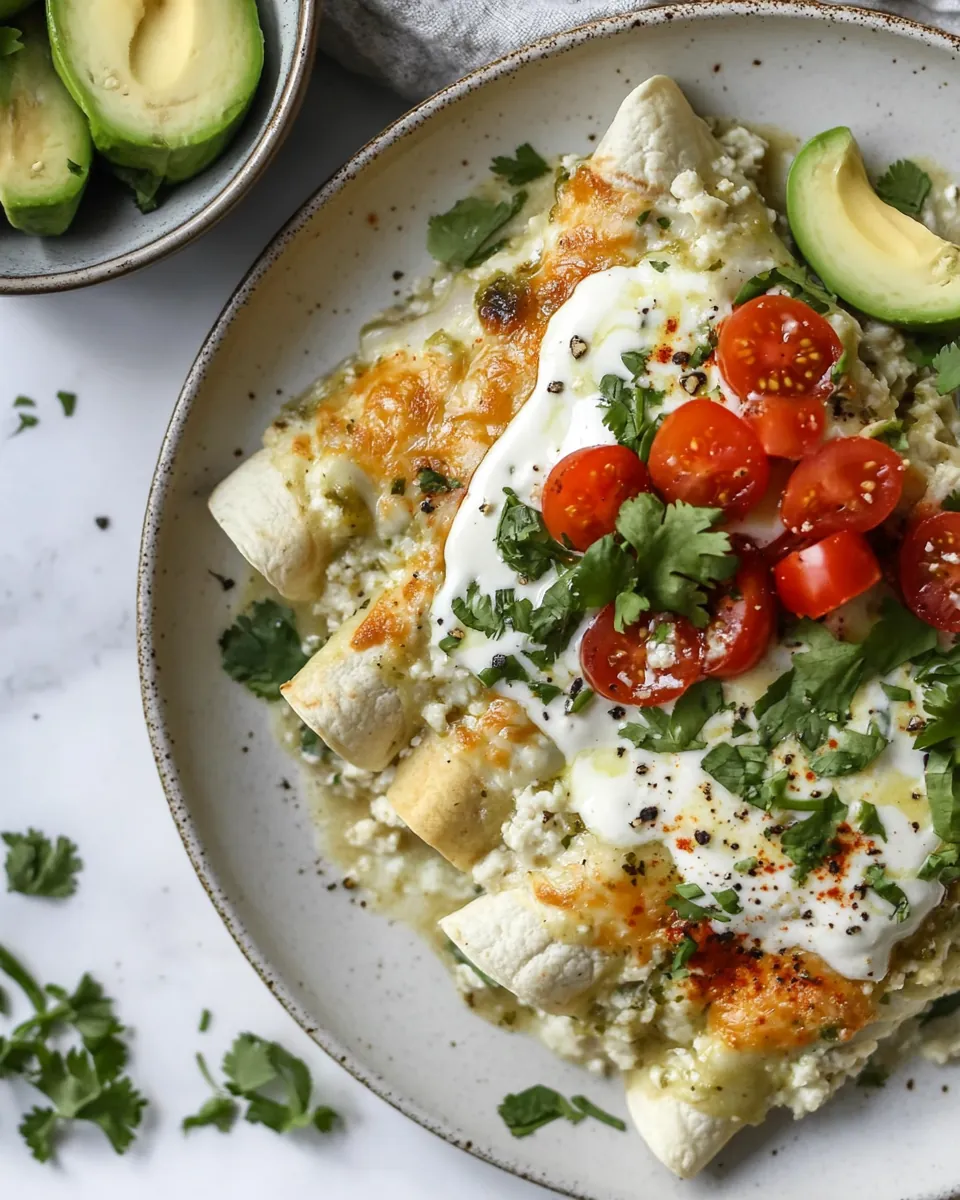 Slow Cooker Shredded Beef White Enchiladas
