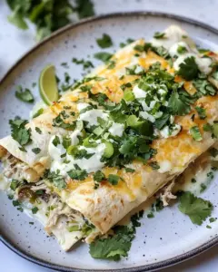 Slow Cooker Shredded Beef White Enchiladas
