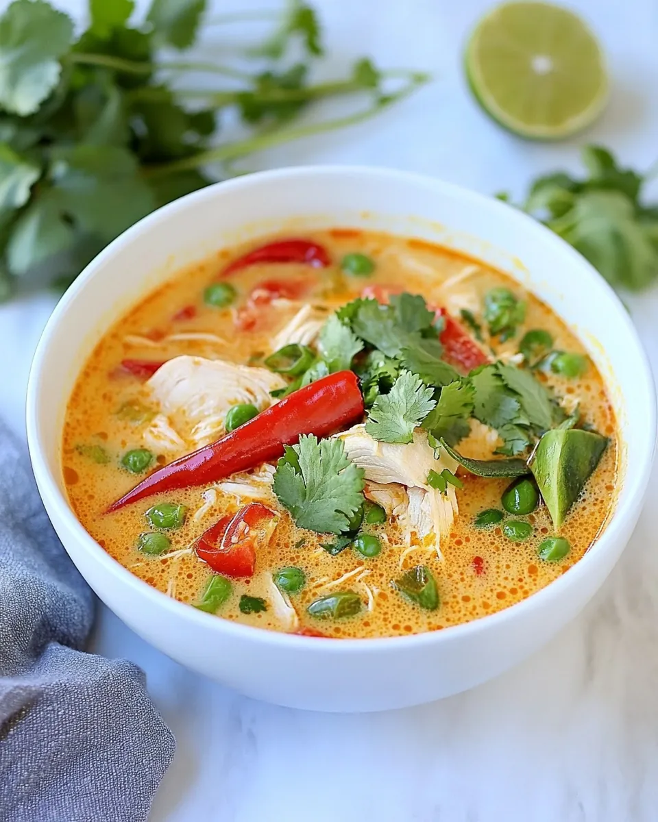 Slow Cooker Thai Chicken Soup