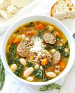 Slow Cooker Tuscan White Bean and Sausage Soup