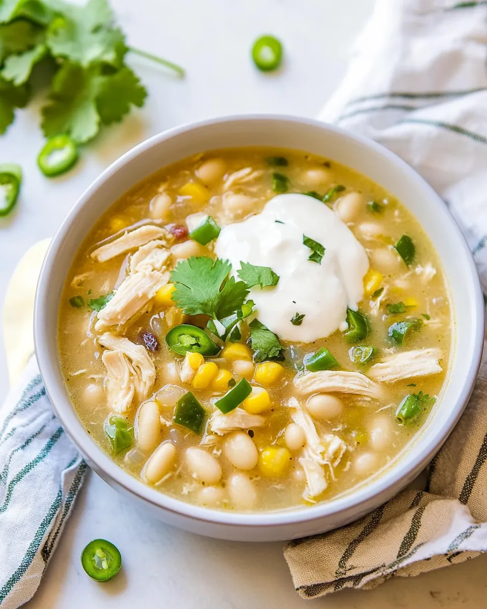 Slow Cooker White Chicken Chili